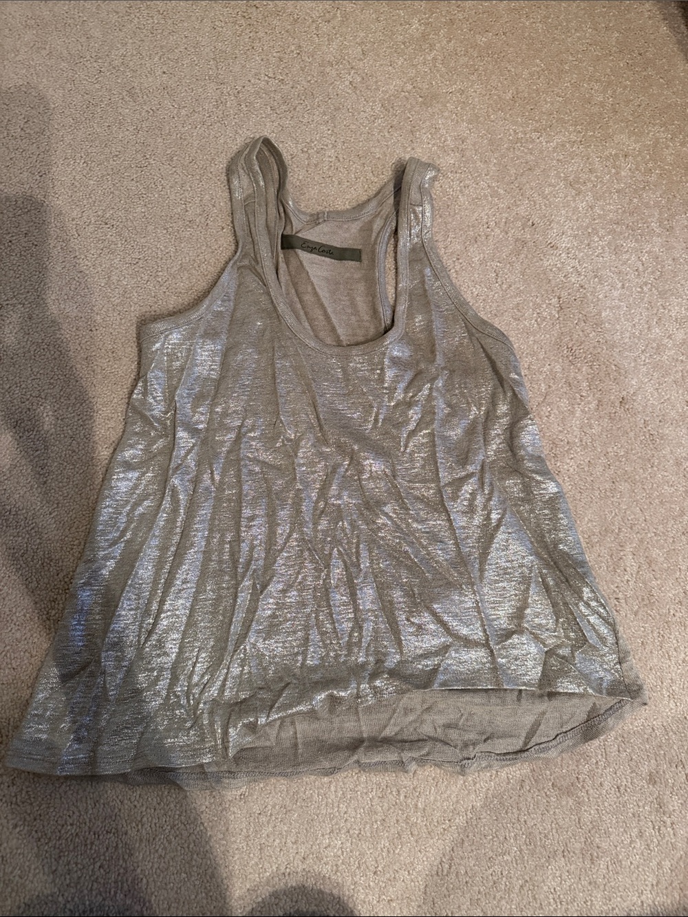 Metallic Silver Women's Tank Top - Enza Costa S